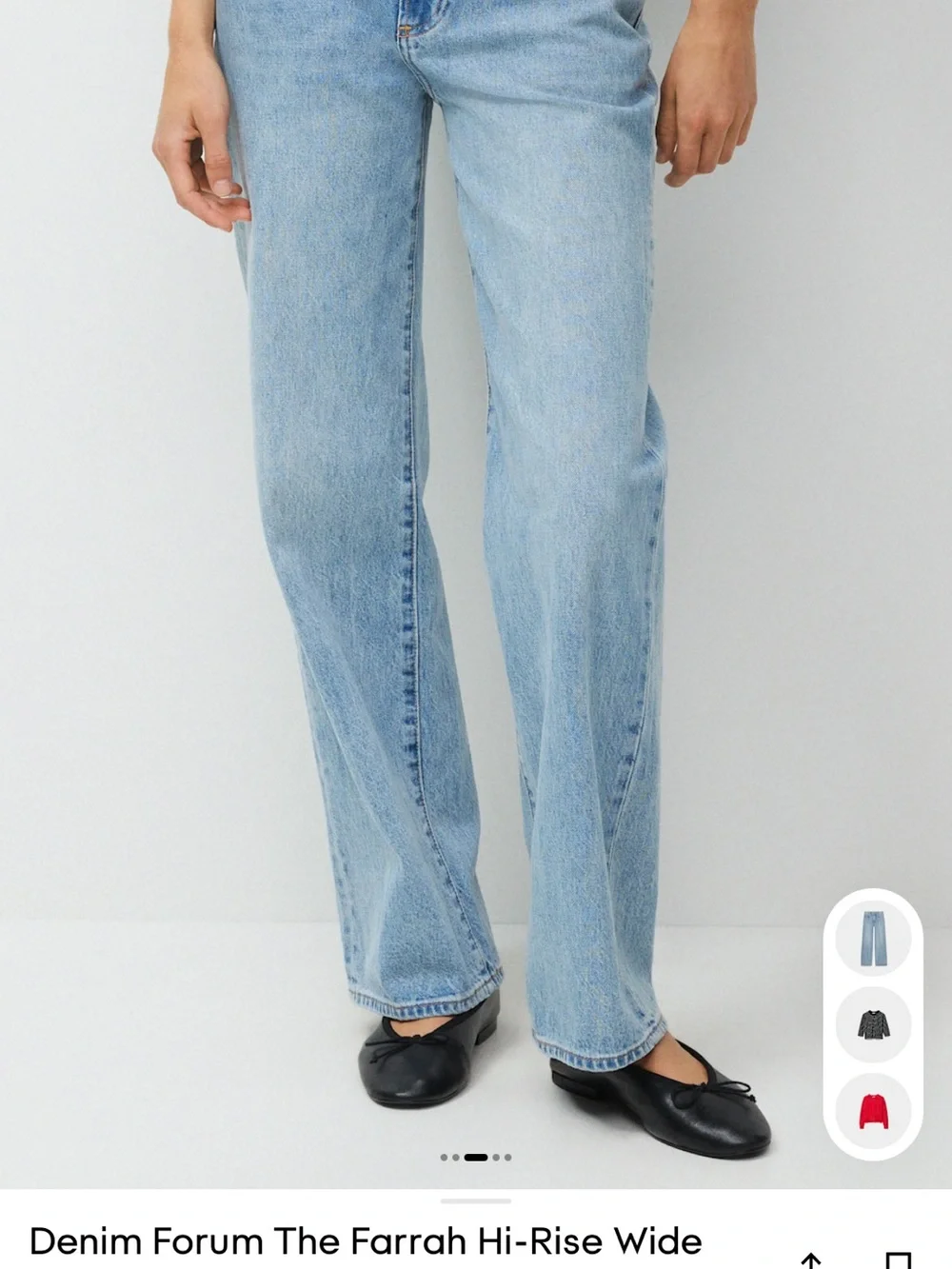 Aritzia Denim Forum the Farrah Hi-Rise Wide Jeans size 27
